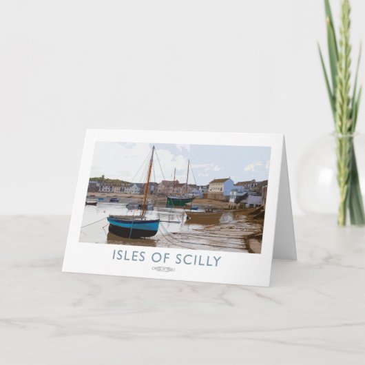 Isles of Scilly Railwayポスター サンキューカード (正面)
