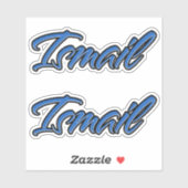 Ismail Name blue Aufkleber Sticker Stickerset シール (シート)