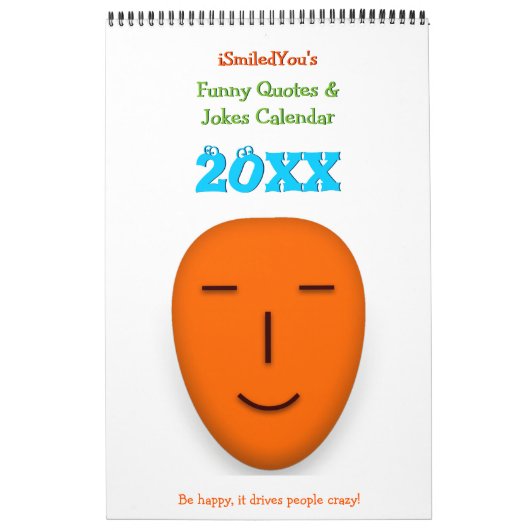 iSmilyユーおもしろい引用文&ジョーク2025年新年の壁 カレンダー (カバー)