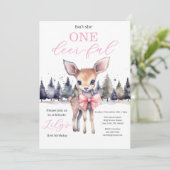 Isn’t She One Deer-ful First Birthday Invitation 招待状 (スタンド正面)