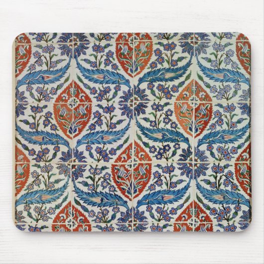 Isnikの土器のタイルのパネル マウスパッド (正面)