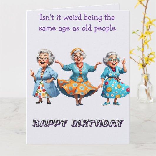 Isn't it weird ... birthday personalized カード (黄色い花)