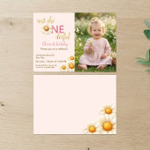 Isn't She One-derful 1st Birthday Daisy Photo 招待状