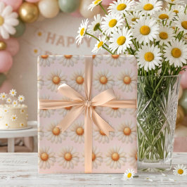 Isn't She One-derful 1st Birthday Watercolor Daisy ラッピングペーパー