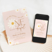 Isn't She ONEderful Daisy 1st Birthday 招待状