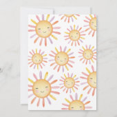 Isn't She Onederful Sun Girl 1st Birthday 招待状 (裏面)