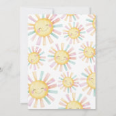 Isn't She Onederful Sun Girl Pastel 1st Birthday 招待状 (裏面)