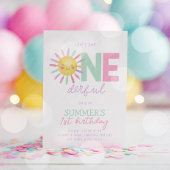 Isn't She Onederful Sun Girls 1st Birthday 招待状