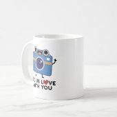 ISO In Love With You おもしろい Camera Pun コーヒーマグカップ (正面左)