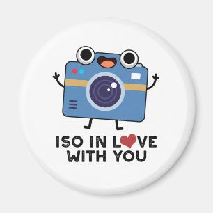 ISO In Love With You おもしろい Camera Pun マグネット