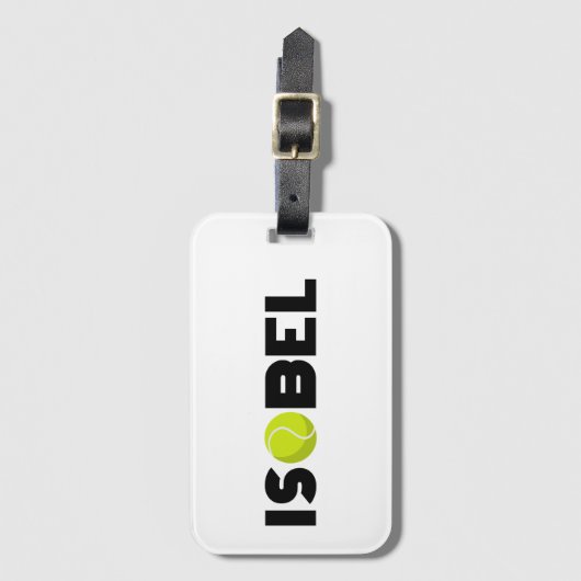 Isobelテニスのラゲージタグ ラゲッジタグ (正面縦)