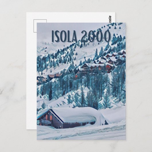 Isola 2000 Station de ski  ポストカード (正面/裏面)