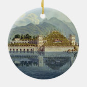Isola Bellaの湖Maggiore: 段々になった庭、 セラミックオーナメント (裏面)