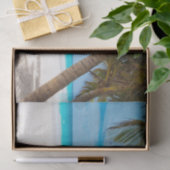 Isolated Beach and Palm Trees 薄葉紙 (ギフト)