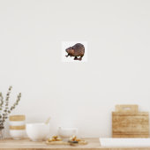 Isolated of North American Beaver Postcard Square  ポスター (キッチン)