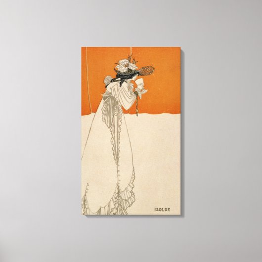 Isolde, イラストレーションfrom 'The Studio', 1895 (lith) キャンバスプリント (正面)