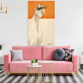 Isolde, イラストレーションfrom 'The Studio', 1895 (lith) キャンバスプリント (インサイチュ (リビング))