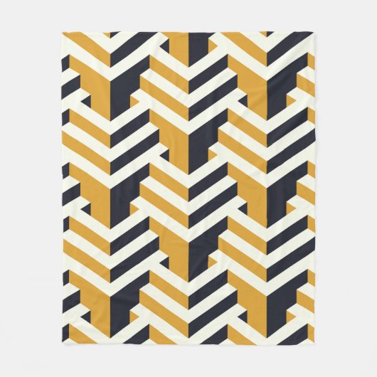 Isometric Seamless Patternart,deco,pattern,seamles フリースブランケット (正面)