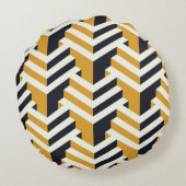 Isometric Seamless Patternart,deco,pattern,seamles ラウンドクッション (裏面)