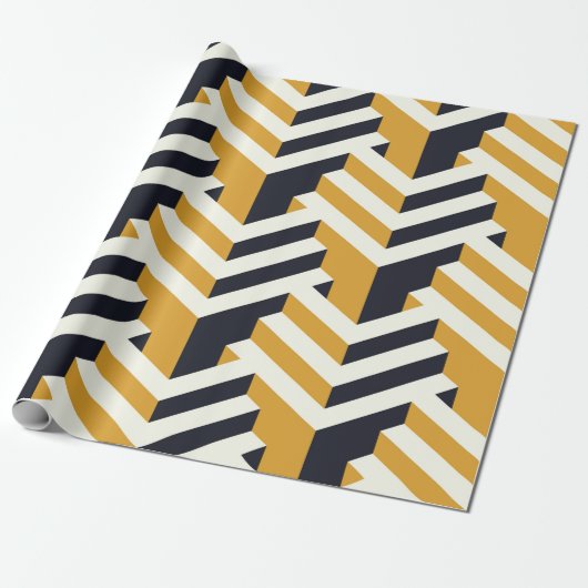Isometric Seamless Patternart,deco,pattern,seamles ラッピングペーパー (アンロールド)