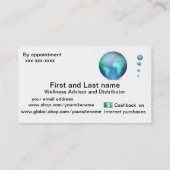 Isotonixのディストリビューターの名刺 名刺 (裏面)