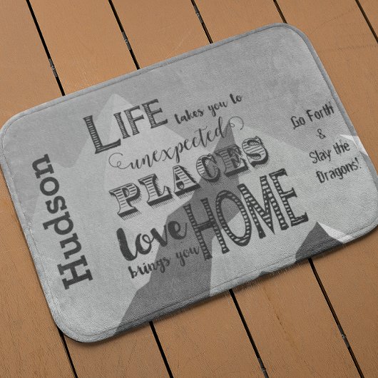 ispirational引用文マウンテンボーイズルーム バスマット