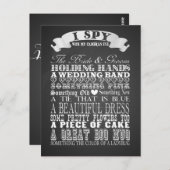 Ispy結婚式の引き出物ゲームvintage結婚式の黒板 ポストカード (正面/裏面)