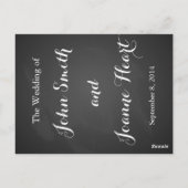 Ispy結婚式の引き出物ゲームvintage結婚式の黒板 ポストカード (裏面)