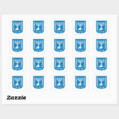 Israel country coat arms symbol emblem flag スクエアシール (シート)