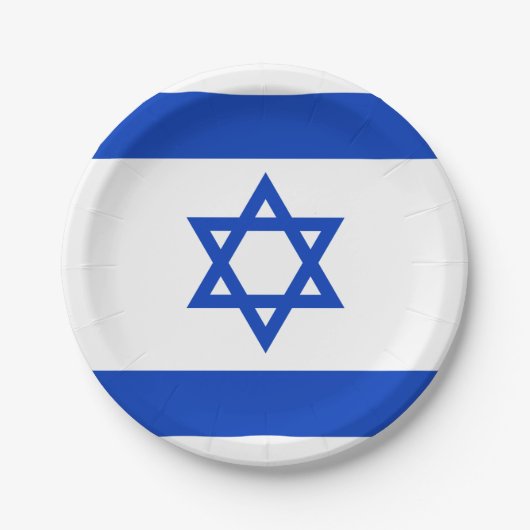 Israel flag  ペーパープレート (正面)
