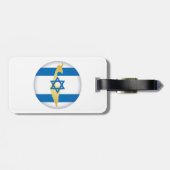 Israel Flag and Map Blue Star of David Emblem ラゲッジタグ (裏面横)