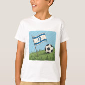 Israel flag and soccer ball tシャツ (正面)