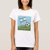 Israel flag and soccer ball tシャツ (正面)