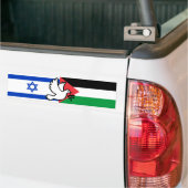 Israel Flag Palestine Flag Ceasefire Peace バンパーステッカー (トラック上)
