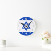 Israel Flag Wall Clock - Flag of Israel ラウンド壁時計 (ホーム)