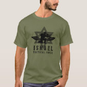 Israel IDF Army Tactical Force Star von David Tシャツ (正面)