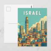 Israel Illustration Travel Art Vintage ポストカード (正面/裏面)