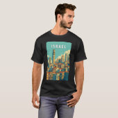 Israel Illustration Travel Art Vintage Tシャツ (正面フル)