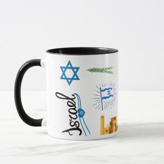 Israel Themed Coffee Mug, Jerusalem Travel Mug マグカップ (左)