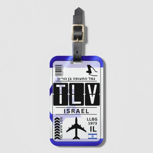 Israel TLV Airport Code ラゲッジタグ (正面縦)