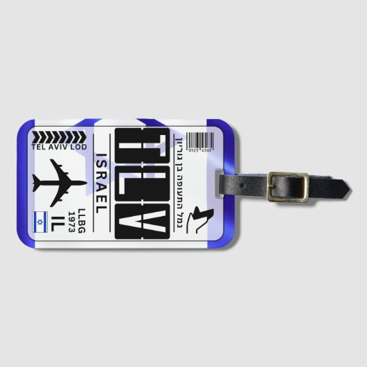 Israel TLV Airport Code ラゲッジタグ (正面横)