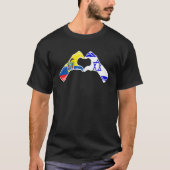 Isreal Ecuador Flag Isreali Ecuadorian Heart Tシャツ (正面)