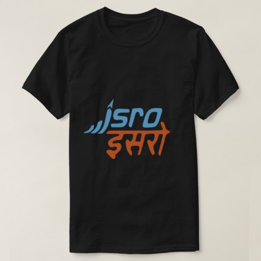 ISROインディアン宇宙研究団体や組織 Tシャツ (デザイン正面)