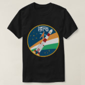 ISROインディアン宇宙研究PSLVロケット宇宙設計 Tシャツ (デザイン正面)