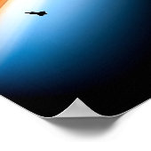 ISSからの地球のカラフル地平線 ポスター (角)