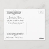 ISSから見たアフリカ雷雨 ポストカード (裏面)