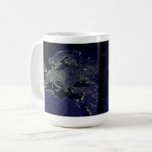 ISSから見た夜のヨーロッパ大陸 コーヒーマグカップ (正面左)