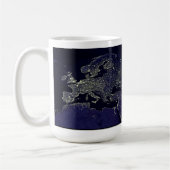 ISSから見た夜のヨーロッパ大陸 コーヒーマグカップ (左)