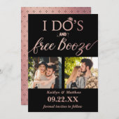 I's's & Free Boozeウェディングモダン日付を保存 セーブザデート (正面/裏面)