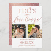 I's's & Free Boozeウェディングモダン日付を保存 セーブザデート (正面/裏面)